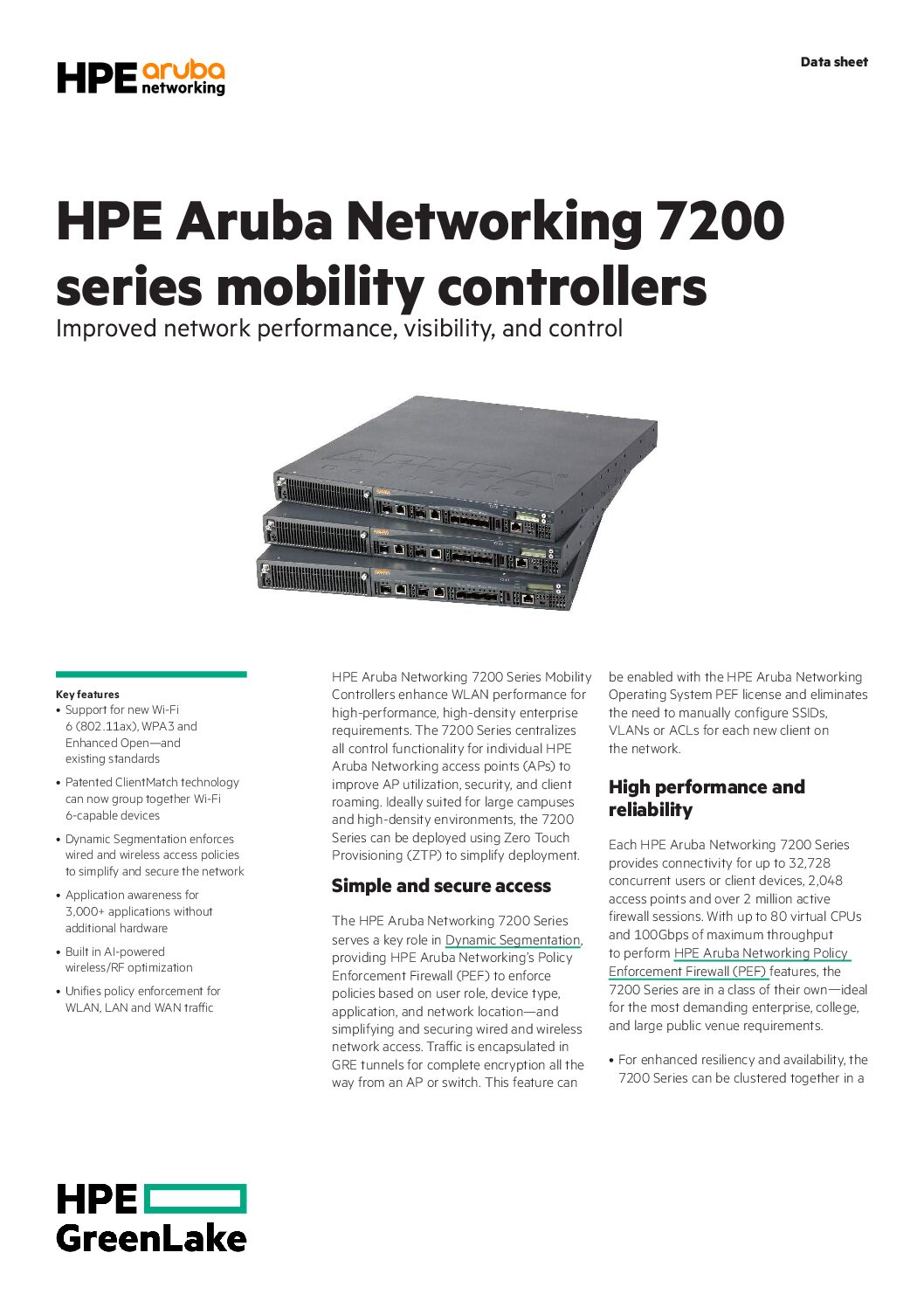 Thiết bị controller quản lý wifi HPE Aruba 7210 (RW) 4p 10GBase-X SFP+, 2p Dual Pers (JW743A) - Ảnh 4