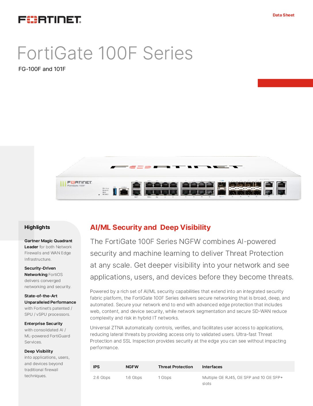 Firewall Fortinet FortiGate 100F (FG-100F), Thiết bị tường lửa cho văn phòng doanh nghiệp 150 người dùng - Ảnh 4