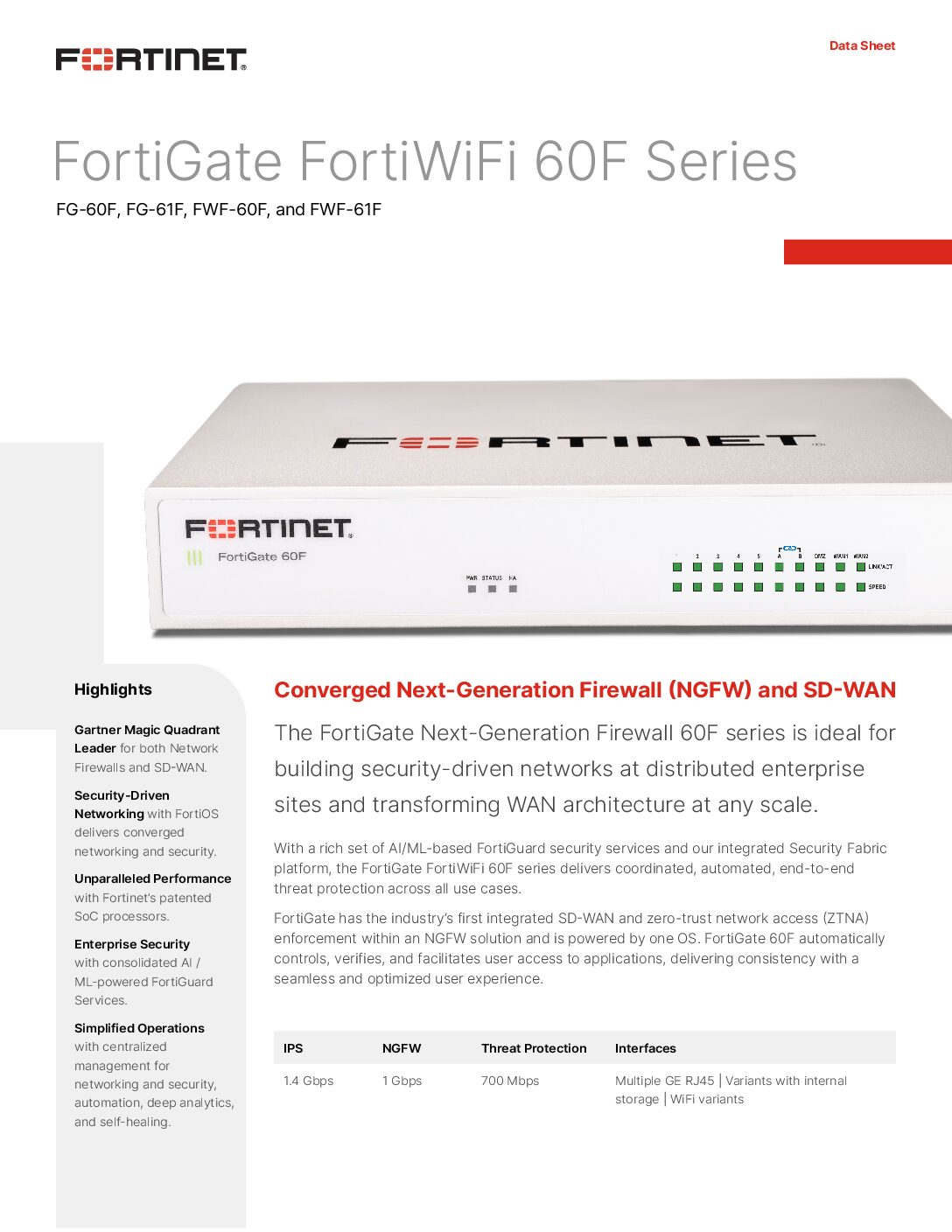 Firewall Fortinet FortiGate 60F (FG-60F) | Thiết bị tường lửa cho văn phòng doanh nghiệp 25 người dùng - Ảnh 4