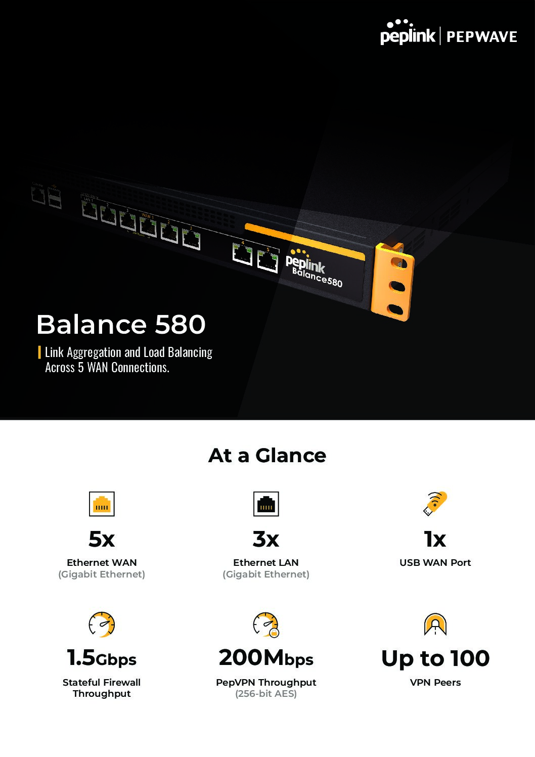Peplink Balance 580 Load Balancing Router (BPL-580) - Ảnh 5