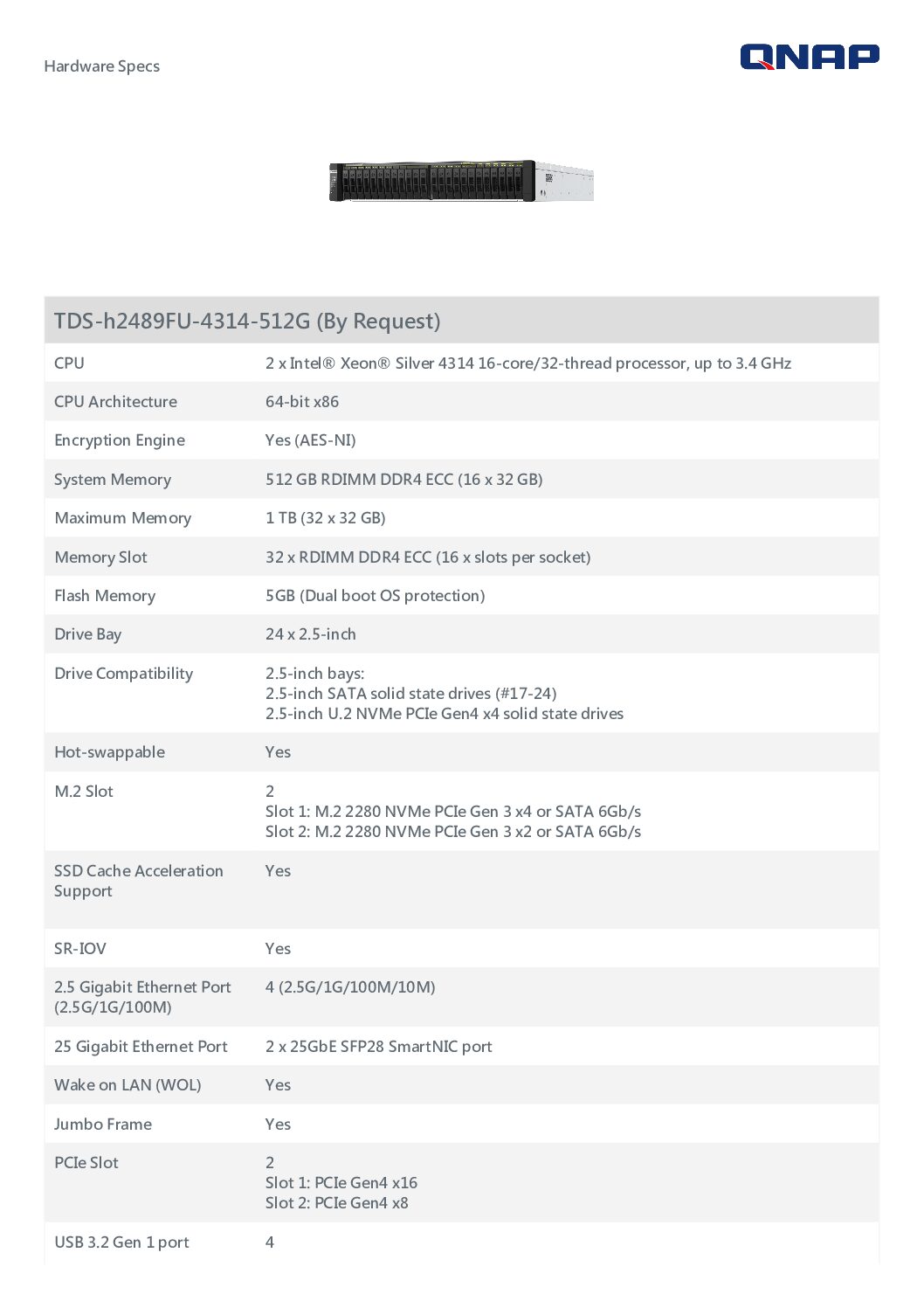 Thiết bị lưu trữ NAS QNAP TDS-h2489FU-4314-512G - Ảnh 7